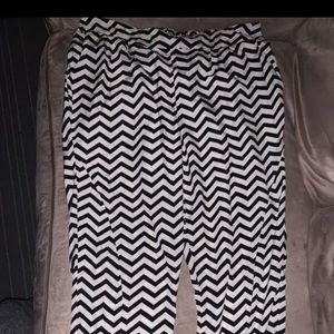 Organza Chevron Baggy Lounge-Style Pants